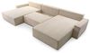 MOEBLO Wohnlandschaft DENVER U, Eckcouch aus Cordstoff Ecksofa U-Form Cord Sofa Couch Polsterecke U-Sofa - 410x85x200cm, mit Bettkasten und Schlaffunktion Bild 5