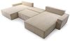 MOEBLO Wohnlandschaft DENVER U, Eckcouch aus Cordstoff Ecksofa U-Form Cord Sofa Couch Polsterecke U-Sofa - 410x85x200cm, mit Bettkasten und Schlaffunktion Bild 4