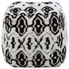 Pouf schwarz-weiß 45x45 cm ORAI Bild 4