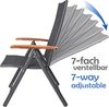 Gartenstuhl Verona Mehrfachpack - wetterfester Klappstuhl mit 7-fach verstellbarer Lehne - Grau Bild 3
