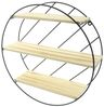 Wandregal "Circle" aus Metall schwarz, 3 Holzböden, Hängeregal rund, Dekoregal, Wanddeko, Küchenregal Bild 3