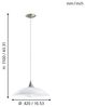 Eglo 91496 Hängeleuchte LAZOLO nickel-matt, E27 max. 1X40W Bild 3