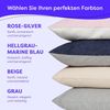 Wolkenfeld Kissenbezug Flanell Baumwolle Kopfkissenbezug - Premium Kissenbezug, (1 Stück), Größe 80x80, 40x80 und 70x90 cm, versteckter Reißverschluss Bild 4