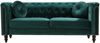 Vente-unique - TURNER Couchgarnitur SamtStoff Grün - B 77 cm x H 79 cm x L 190 cm163 cm Bild 4