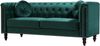 Vente-unique - TURNER Couchgarnitur SamtStoff Grün - B 77 cm x H 79 cm x L 190 cm163 cm Bild 5
