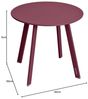 Hespéride Runder Garten-beistelltisch saona Bordeaux matt 50x45 cm aus kataphorese-Stahl Bild 2