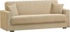 Dmora - Schlafsofa Pinto, Lineares 3-Sitzer-Container-Schlafsofa, Wohnzimmersofa aus gepolstertem Stoff mit Klick-Klack-Öffnung, Cm 212x80h87, Blau Bild 3