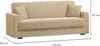 Dmora - Schlafsofa Pinto, Lineares 3-Sitzer-Container-Schlafsofa, Wohnzimmersofa aus gepolstertem Stoff mit Klick-Klack-Öffnung, Cm 212x80h87, Blau Bild 2