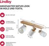 Lindby Deckenstrahler Wanessa, Holz IP20, 3 x 10 W LED Bild 2