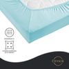 Devior Spannbettlaken für Standardmatratzen und Kinderbetten - 100% Baumwolle, 135 g/m², Jersey, Gummizug: Rundumgummizug, Anti-Statisches, atmungsaktives Laken mit Einlaufschutz - 90 x 200 cm Bild 2
