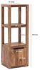 Hängeregal Akazie massiv 90x31x25 cm braun Wandregal Badregal-Holz Küche massivum Sydney Regal-Akazienholz Hängeschrank Stauraum Bild 3