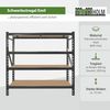 2x Schwerlastregal Emil 180x190x60 cm 3200 kg aus Stahl Stecksystem 4 Fachböden Pickregal Lagerregal Bild 3