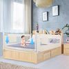 Klappbares Bettgitter Bettschutzgitter, Verstellbare Bettschutzgitter Kinderbettgitter, Babybettgitter Gitter Kinderbett Fallschutz Rausfallschutz bett für Kleinkinder Babys und Kinder 180cm × 68cm Bild 4