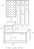 Esidra Dmora - Armadio multiuso Sillano, Mobile multifunzione portascope, Guardaroba a 3 ante, 116x35h190 cm, Bianco Bild 5
