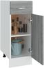 vidaXL Unterschrank, Küchenschrank mit Schublade 2 Fächern, Geschirrschrank für Küche, Küchenunterschrank Schrank Küchenmöbel, Grau Sonoma Bild 5