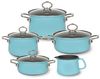 Riess Nouvelle Fleischtopf mit Glasdeckel Ø24cm, 6 Liter Kristallblau Bild 2