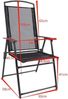 VCM Gartenstuhl Camping 917599 Anthrazit H. 105 x B. 61 x T. 56 cm Bild 2
