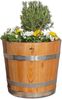 Temesso Pflanzkübel Kübel geölt, Blumenkübel aus Kastanienholz: 60 cm Bild 4