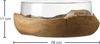 Leonardo Terra Deko Schale aus Glas mit Teaksockel, handgefertigte, runde Glasschale mit Fuß aus Teak-Holz, ?Unikat, Höhe: 11 cm, 084411 Bild 2