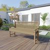 chilly pilley Bankkissen Bankauflage Polsterauflage Reißverschluss mit Schlaufen Kissen für Gartenbank Gartenbankauflage für Gartenmöbel Sitzkissen & Rückenkissen Outdoor (100 x 50 x 5 cm, Beige) Bild 2