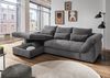 Polsterecke >Felicia< Stauraum, Schlaffunktion, Cord grau - 302x89x188cm (BxHxT) Bild 4