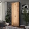 Mehrzweckschrank Ingo Anthrazit/Goldkraft Eiche 80 x 223.8 cm mit Schrankaufsatz Vicco Bild 2