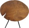 Beistelltisch Teakholz Beisteller Dreibeintisch Teak Holztisch Metall Bild 3