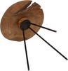 Beistelltisch Teakholz Beisteller Dreibeintisch Teak Holztisch Metall Bild 4
