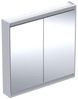 Geberit ONE Spiegelschrank mit ComfortLight, 2 Türen, Aufputzmontage, 90 x 90 x 15 cm, 505.813.00, Farbe: Aluminium eloxiert - 505.813.00.1 Bild 1