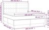 vidaXL Boxspringbett mit Matratze Taupe 160x200 cm Stoff 3132325 Bild 3