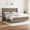 vidaXL Boxspringbett mit Matratze Taupe 160x200 cm Stoff 3132325 Bild 2