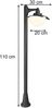 Außen Stehlampe, Alu, anthrazit, H 110 cm Bild 3