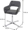 Homeoffice-Bürostuhl HWC-A50 IV, Wohnraum-Schreibtischstuhl + Esszimmerstuhl ~ Kunstleder creme, Fuß schwarz Bild 2