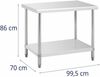 Royal Catering Arbeitstisch 100 x 70 cm Edelstahltisch Gastro Küchentisch Tisch aus Edelstahl, verschiedene Größen Bild 2