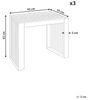 Set mit 3 Hockern BELLANO Akazienholz Heller Holzfarbton Bild 3