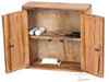 DESIGN DELIGHTS Vintage MEDIZINSCHRANK | 35 x 35 x 13 cm (HxBxT), Recycling Holz | Wandschrank, Wandregal, Medkamentenschrank, Badschrank aus Massivholz, Vintage braun Bild 4