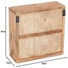 DESIGN DELIGHTS Vintage MEDIZINSCHRANK | 35 x 35 x 13 cm (HxBxT), Recycling Holz | Wandschrank, Wandregal, Medkamentenschrank, Badschrank aus Massivholz, Vintage braun Bild 2