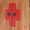 DESIGN DELIGHTS Vintage MEDIZINSCHRANK | 35 x 35 x 13 cm (HxBxT), Recycling Holz | Wandschrank, Wandregal, Medkamentenschrank, Badschrank aus Massivholz, Vintage braun Bild 5