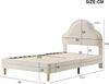 Ball & Cast Kinderbett (90x200 cm) mit Lichtstreifen und Weichen Schutzkanten, Polsterbett mit Wolkenartigem Kopfteil, Einfach & Zeitsparend Montierbar, Beige Bild 2