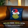 United Labels® Dekokissen The Grinch Kissen - Plüsch Zierkissen Kopfkissen 30 x 30 cm Bild 4
