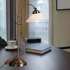 LED Tischlampe, Glasschirm, altmessing, H 54 cm Bild 3