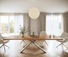 Esstisch Edge 300x100 XL Akazie Natur Kreuzgestell Rechteck Edelstahl Live-Edge Bild 4