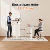 JUMMICO Schreibtisch elektrisch höhenverstellbar mit Memory-Funktion, Weiß, 100x60 cm Bild 3