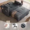 YITAHOME Schlafsofa 182x136 cm, Sofa mit Schlaffunktion, 5-stufig Verstellbarer Rückenlehne, 3-in-1 Schlafcouch mit 2 Kissen & Seitentasche, Sofa Bed 2-Sitzer für Gästezimmer, Grau Bild 5
