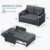 YITAHOME Schlafsofa 182x136 cm, Sofa mit Schlaffunktion, 5-stufig Verstellbarer Rückenlehne, 3-in-1 Schlafcouch mit 2 Kissen & Seitentasche, Sofa Bed 2-Sitzer für Gästezimmer, Grau Bild 3