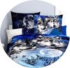 JACK Bettwäsche JACK by Kaeppel 135x200cm Wolf Wölfe Mond, Mako-Satin, 2 teilig, hochwertiger Digitaldruck mit einem eindrucksvollem Wolfmotiv Bild 2