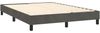 vidaXL Boxspringbett mit Matratze, Samt Dunkelgrau, 140 x 200 cm Bild 2
