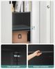 Songmics Aktenschrank, Mehrzweckschrank, Stahl-Aufbewahrungsschrank, 5 Ebenen, Doppeltüren, Schloss, Werkzeugschrank, verstellbare Ablagen, Garage, Büro, Wohnzimmer, silbern-schwarz OMC015S01 Bild 5