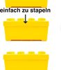 LEGO® Aufbewahrungsbox Original LEGO Aufbewahrungsbox (Gelb, Medium) Bild 4