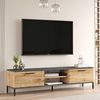 Hanah Home Stylish TV Unit, Atlantic Pine & Anthracite, 160 x 39.1 x 35 cm | 100% Melamine Coated Particle Board, 18 mm Thick | Modern Design for Living Room Bild 3